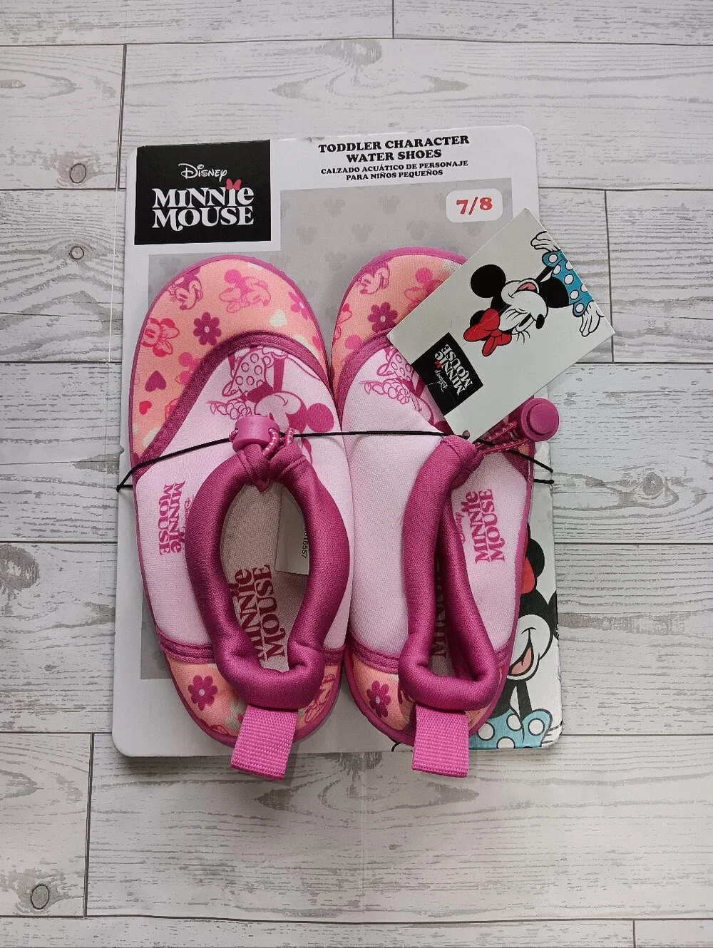 NWT Disney Minnie Mouse Toddler Character Water Shoes Blue Size 7/8